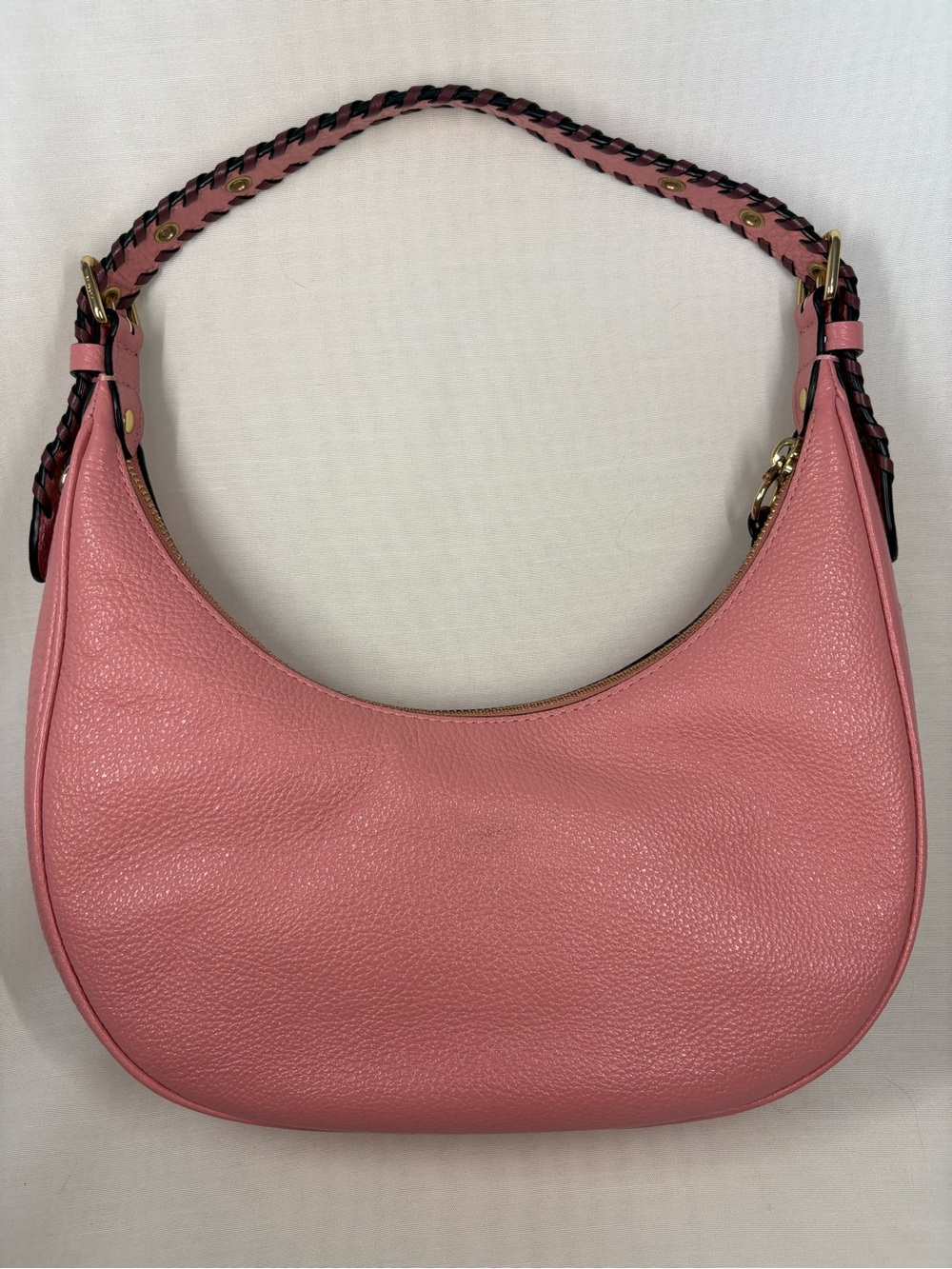 Coach Pebbled Leather Hobo Shoulder Bag in Pink - Picture 5 of 8